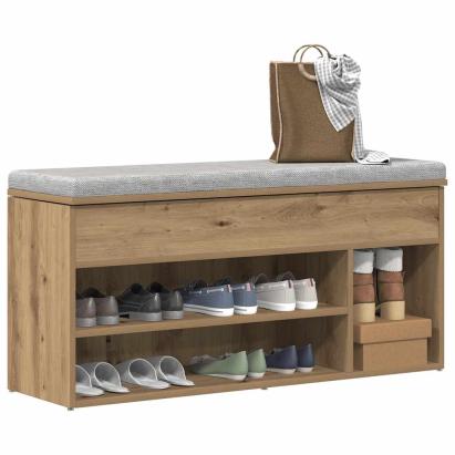 Banchetă pantofar stejar artizanal 102x30,5x45cm lemn prelucrat GartenMobel Dekor