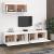 Comode TV, alb, 3 buc., lemn masiv de pin GartenMobel Dekor