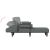 Canapea extensibilă în formă de L gri închis 260x140x70 cm GartenMobel Dekor