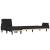 Canapea extensibilă în formă de L negru 271x140x70 cm catifea GartenMobel Dekor