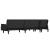 Canapea extensibilă în formă de L negru 271x140x70 cm catifea GartenMobel Dekor