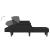 Canapea extensibilă în formă de L negru 271x140x70 cm catifea GartenMobel Dekor