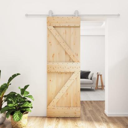 Ușă glisantă cu set de feronerie 70x210 cm, lemn masiv de pin GartenMobel Dekor