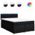 Pat box spring cu saltea, negru, 140x190 cm, textil GartenMobel Dekor