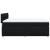 Pat box spring cu saltea, negru, 140x190 cm, textil GartenMobel Dekor