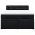 Pat box spring cu saltea, negru, 140x190 cm, textil GartenMobel Dekor