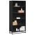Bibliotecă, negru, 80,5x35x170,5 cm, lemn prelucrat GartenMobel Dekor
