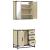 Set mobilier de baie, 2 piese, stejar sonoma, lemn prelucrat GartenMobel Dekor