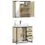 Set mobilier de baie, 2 piese, stejar sonoma, lemn prelucrat GartenMobel Dekor
