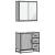 Set mobilier de baie, 2 piese, gri sonoma, lemn prelucrat GartenMobel Dekor