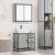 Set mobilier de baie, 2 piese, gri sonoma, lemn prelucrat GartenMobel Dekor