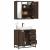 Set mobilier de baie, 2 piese, stejar maro, lemn prelucrat GartenMobel Dekor