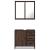 Set mobilier de baie, 2 piese, stejar maro, lemn prelucrat GartenMobel Dekor