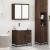 Set mobilier de baie, 2 piese, stejar maro, lemn prelucrat GartenMobel Dekor