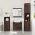Set mobilier de baie, 2 piese, stejar maro, lemn prelucrat GartenMobel Dekor