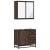 Set mobilier de baie, 2 piese, stejar maro, lemn prelucrat GartenMobel Dekor