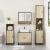 Set mobilier de baie, 2 piese, stejar sonoma, lemn prelucrat GartenMobel Dekor