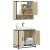 Set mobilier de baie, 2 piese, stejar sonoma, lemn prelucrat GartenMobel Dekor