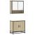 Set mobilier de baie, 2 piese, stejar sonoma, lemn prelucrat GartenMobel Dekor