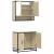 Set mobilier de baie, 2 piese, stejar sonoma, lemn prelucrat GartenMobel Dekor