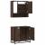 Set mobilier de baie, 2 piese, stejar maro, lemn prelucrat GartenMobel Dekor