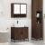 Set mobilier de baie, 2 piese, stejar maro, lemn prelucrat GartenMobel Dekor
