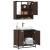 Set mobilier de baie, 2 piese, stejar maro, lemn prelucrat GartenMobel Dekor