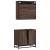 Set mobilier de baie, 2 piese, stejar maro, lemn prelucrat GartenMobel Dekor