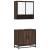 Set mobilier de baie, 2 piese, stejar maro, lemn prelucrat GartenMobel Dekor