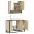 Set mobilier de baie, 2 piese, stejar sonoma, lemn prelucrat GartenMobel Dekor