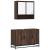 Set mobilier de baie, 2 piese, stejar maro, lemn prelucrat GartenMobel Dekor