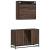 Set mobilier de baie, 2 piese, stejar maro, lemn prelucrat GartenMobel Dekor