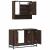 Set mobilier de baie, 2 piese, stejar maro, lemn prelucrat GartenMobel Dekor