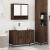 Set mobilier de baie, 2 piese, stejar maro, lemn prelucrat GartenMobel Dekor