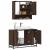 Set mobilier de baie, 2 piese, stejar maro, lemn prelucrat GartenMobel Dekor