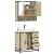 Set mobilier de baie, 2 piese, stejar sonoma, lemn prelucrat GartenMobel Dekor