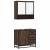 Set mobilier de baie, 2 piese, stejar maro, lemn prelucrat GartenMobel Dekor