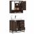 Set mobilier de baie, 2 piese, stejar maro, lemn prelucrat GartenMobel Dekor