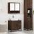 Set mobilier de baie, 2 piese, stejar maro, lemn prelucrat GartenMobel Dekor