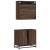 Set mobilier de baie, 2 piese, stejar maro, lemn prelucrat GartenMobel Dekor