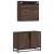 Set mobilier de baie, 2 piese, stejar maro, lemn prelucrat GartenMobel Dekor