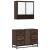 Set mobilier de baie, 2 piese, stejar maro, lemn prelucrat GartenMobel Dekor