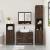 Set mobilier de baie, 2 piese, stejar maro, lemn prelucrat GartenMobel Dekor