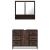 Set mobilier de baie, 2 piese, stejar maro, lemn prelucrat GartenMobel Dekor