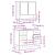 Set mobilier de baie, 2 piese, stejar maro, lemn prelucrat GartenMobel Dekor