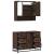 Set mobilier de baie, 2 piese, stejar maro, lemn prelucrat GartenMobel Dekor
