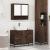 Set mobilier de baie, 2 piese, stejar maro, lemn prelucrat GartenMobel Dekor