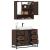 Set mobilier de baie, 2 piese, stejar maro, lemn prelucrat GartenMobel Dekor