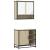 Set mobilier de baie, 2 piese, stejar sonoma, lemn prelucrat GartenMobel Dekor