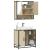 Set mobilier de baie, 2 piese, stejar sonoma, lemn prelucrat GartenMobel Dekor